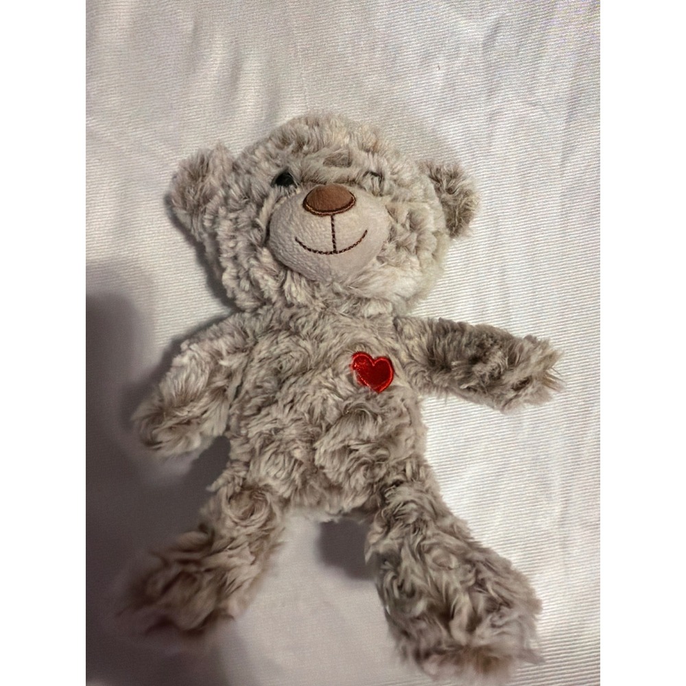 Walmart Small Brown Teddy Bear Plush Red Heart Embroidered Soft Toy 318438B